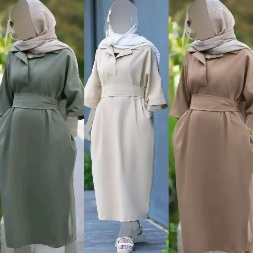 مانتو زنانه مدل یاقوت جنس لنین فری سایز 36 تا 46 رنگ نسکافهای و سبز تیره