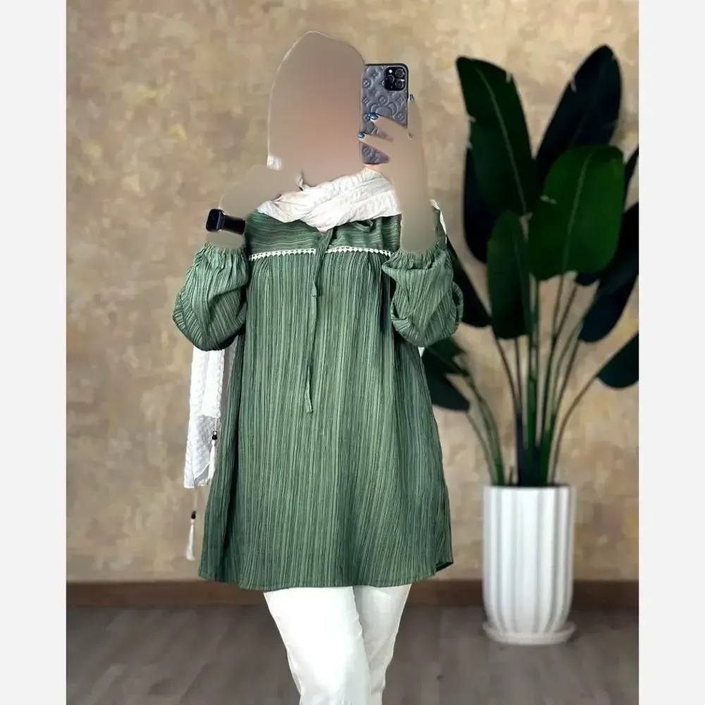 تونیک زنانه مدل کراش فری سایز مناسب سایز 40 تا 54