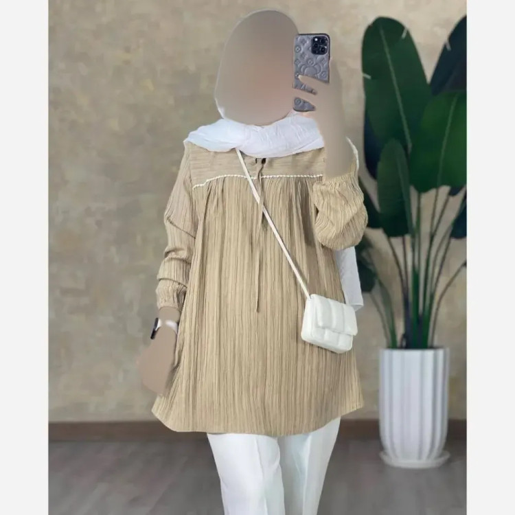 تونیک زنانه مدل کراش فری سایز مناسب سایز 40 تا 54