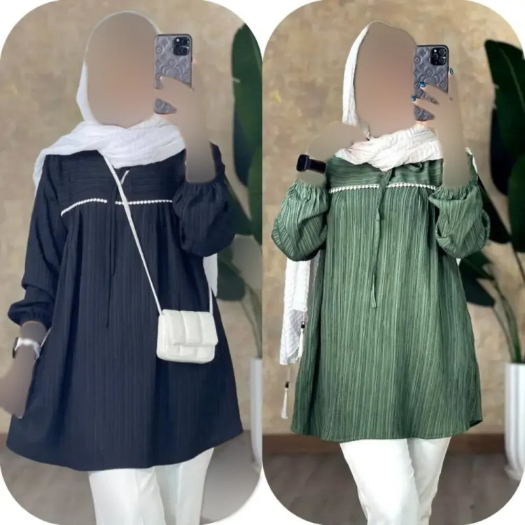 تونیک زنانه مدل کراش فری سایز مناسب سایز 40 تا 54