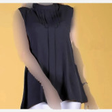تاپ زنانه مجلسی جنس الیزه درجه یک یقه دلبر قواره دار و خنک