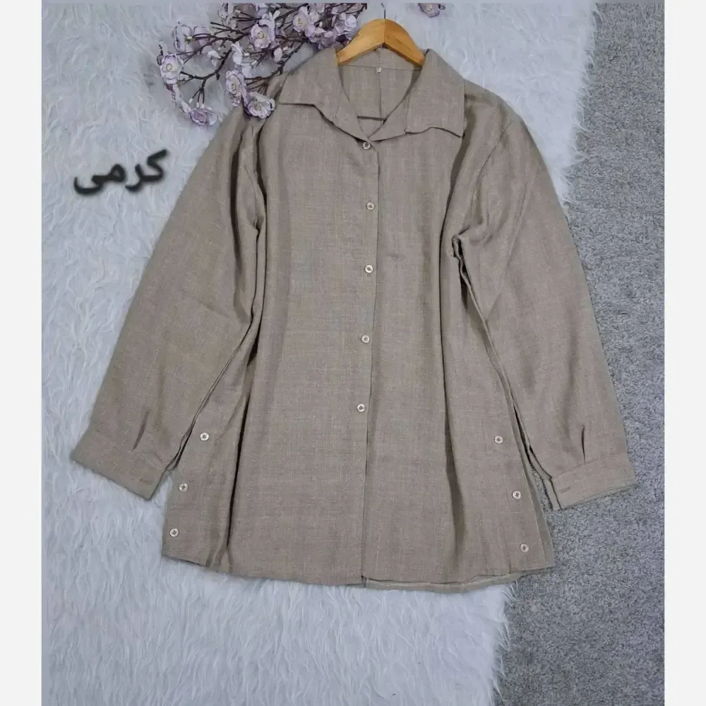 مانتو زنانه سه دکمه جنس شانتون درجه یک سایز 40 تا 48