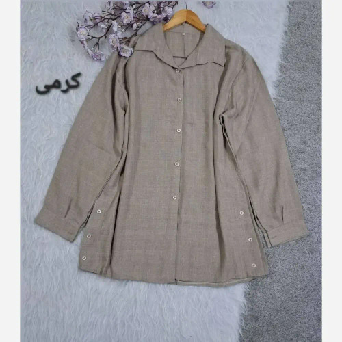 مانتو زنانه سه دکمه جنس شانتون درجه یک سایز 40 تا 48