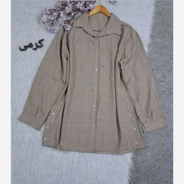 مانتو زنانه سه دکمه جنس شانتون درجه یک سایز 40 تا 48