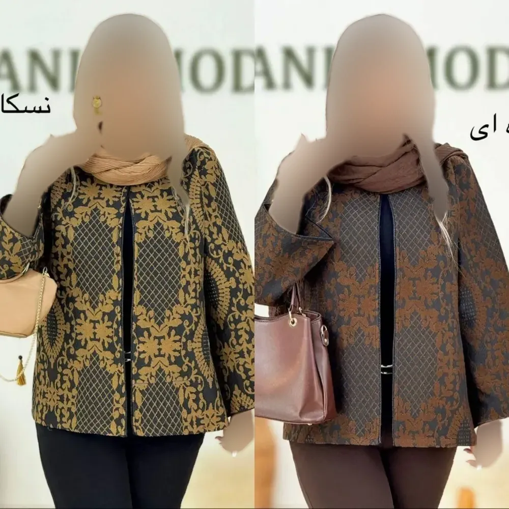 کت زنانه مدل تمشک جنس تافته سوزن دوزی فری سایز 36 تا 46