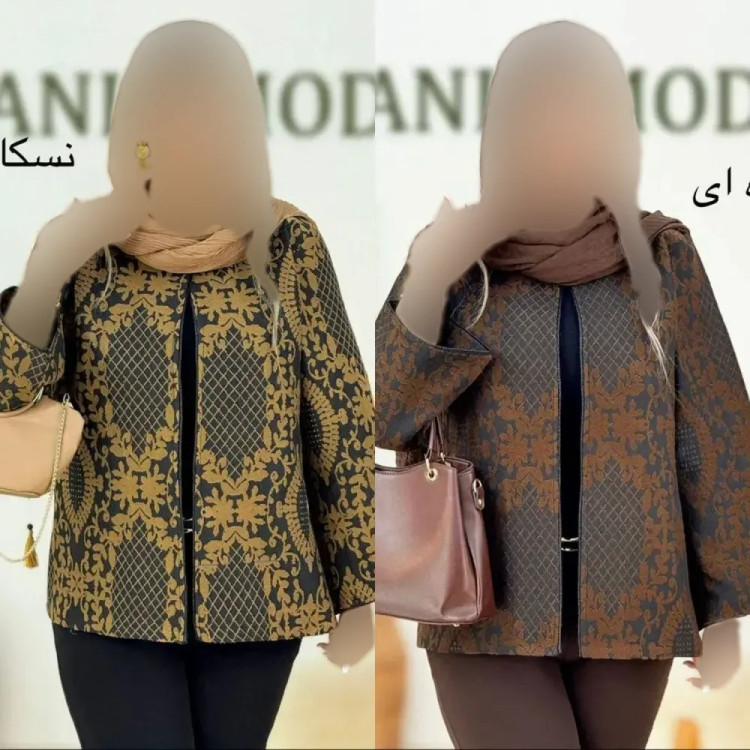 کت زنانه مدل تمشک جنس تافته سوزن دوزی فری سایز 36 تا 46