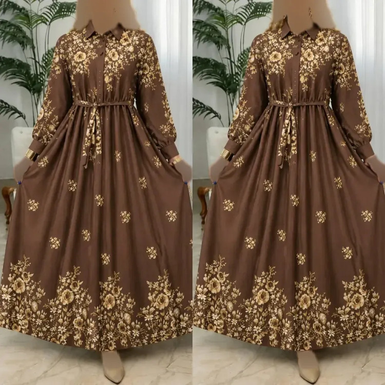 پیراهن زنانه مدل زنبق جنس بوگاتی درجه یک فری سایز 36 تا 46