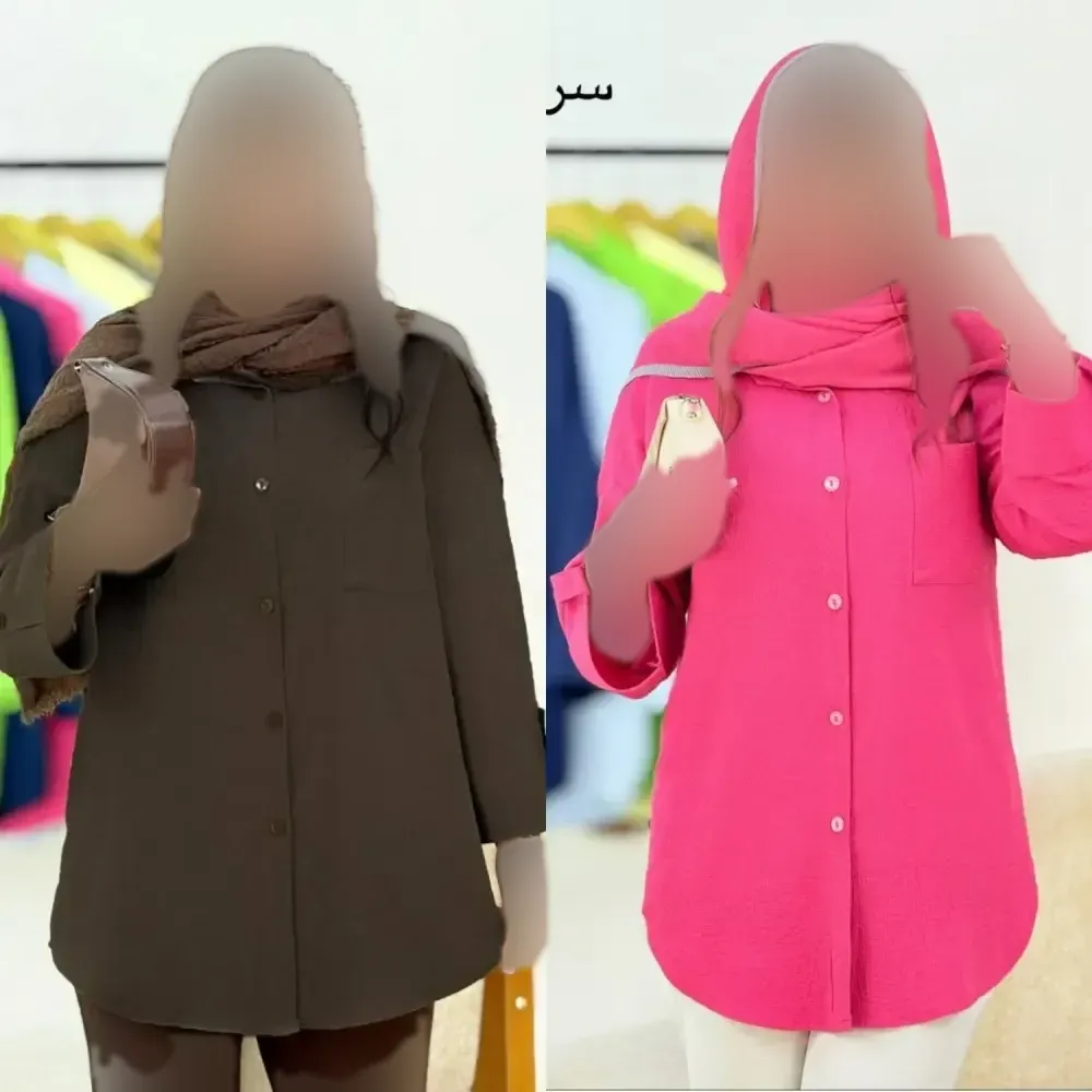 شومیز زنانه مدل شیرین جنس اطلسی پاستیلی فری سایز 38 تا 48