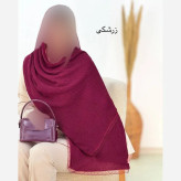 شال پلیسه لبه توری مجلسی قواره بزرگ ابعاد 180 در 75 سانتیمتر