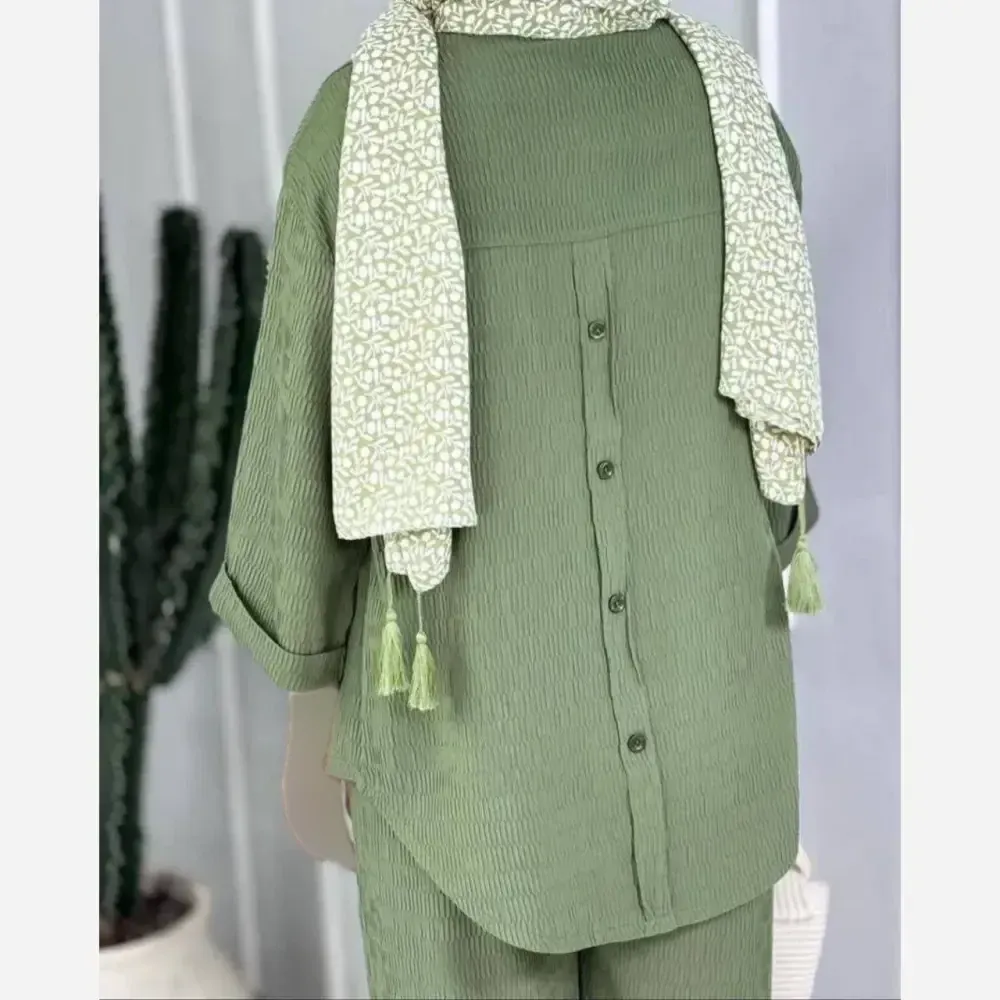 ست زنانه مدل نازنین جنس آیوا باکیفیت سایز بزرگ سایز سه و چهار
