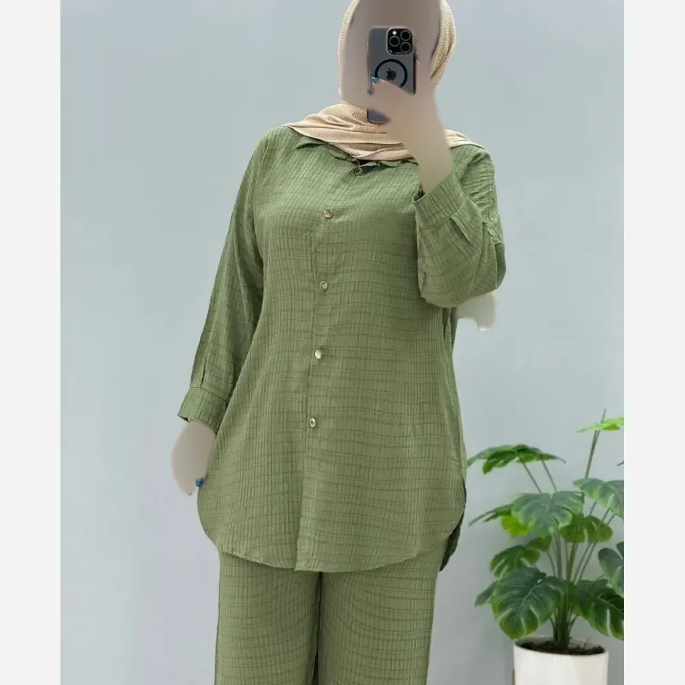 ست زنانه مدل نازنین جنس آیوا باکیفیت سایز بزرگ سایز سه و چهار