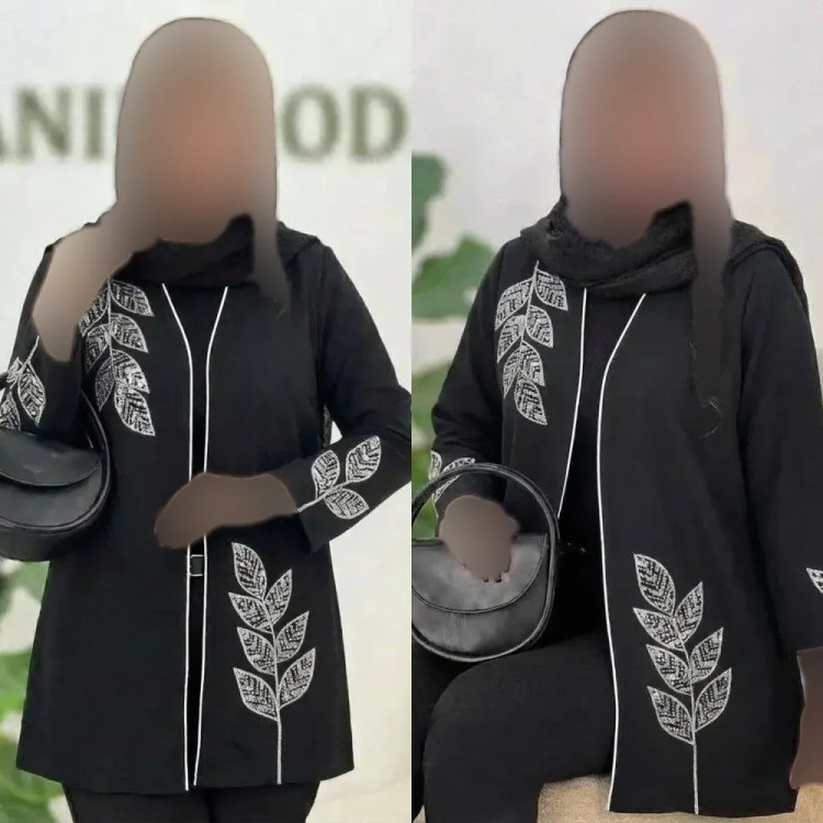 شومیز زنانه مدل غزاله جنس پرشین مشکی فری سایز 36 تا 46