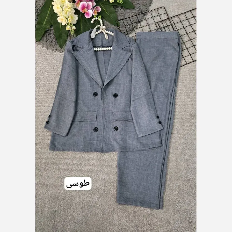 ست تیشرت و شلوار زنانه جنس پنبه گلکسی فری سایز 36 تا 46