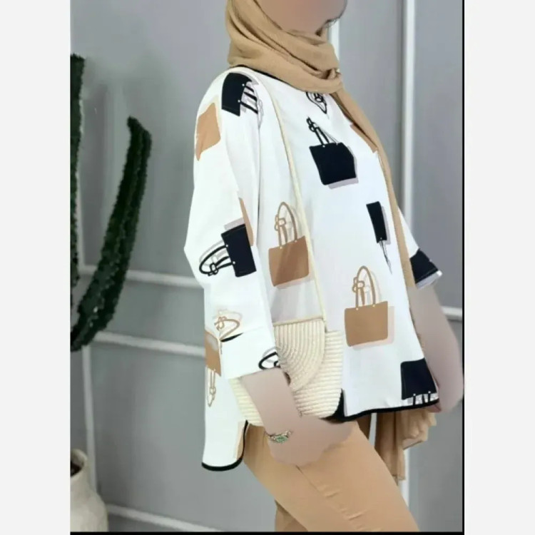 ست شومیز و شلوار زنانه مدل نجمه جنس بوگاتی سایز فری 36 تا 46