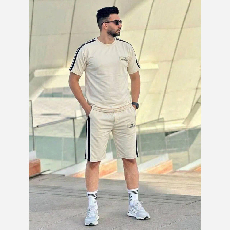 ست تیشرت و شلوارک مردانه Balenciaga جنس پنبه گلکسی