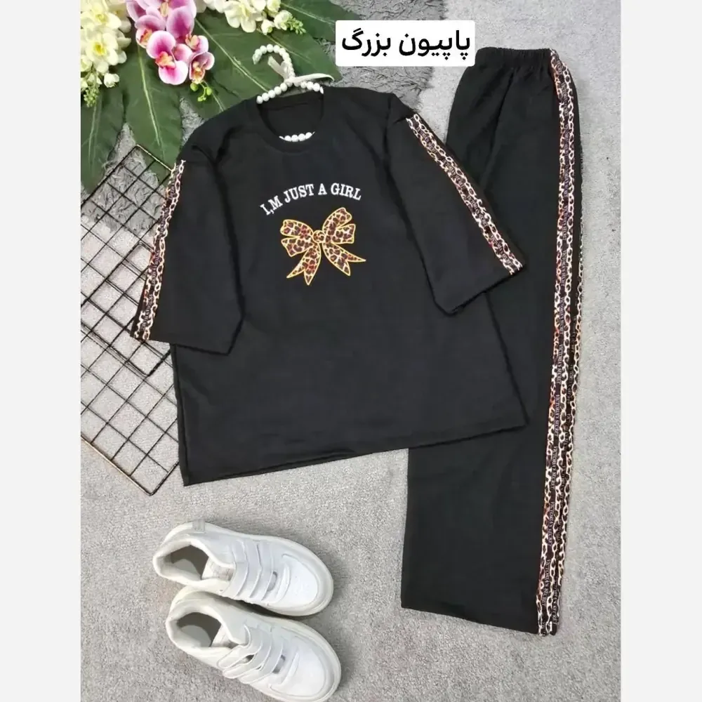 ست تیشرت و شلوار زنانه مدل سیتیزن جنس پنبه گلکسی فری سایز 36 تا 46