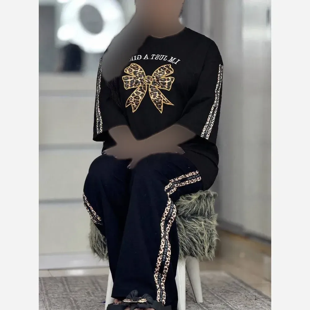 ست تیشرت و شلوار زنانه مدل سیتیزن جنس پنبه گلکسی فری سایز 36 تا 46