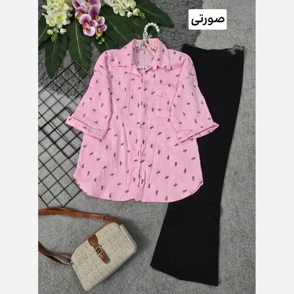 شومیز زنانه نگین دار مدل الو جنس ینزی فری سایز 36 تا 46