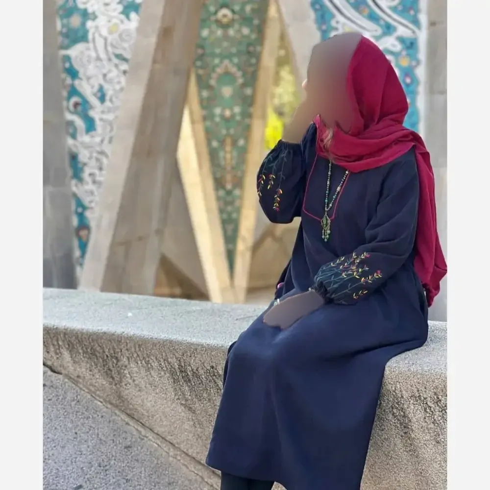 کفتان زنانه گلدوزی شده مدل نرگسی جنس بابوس فری سایز