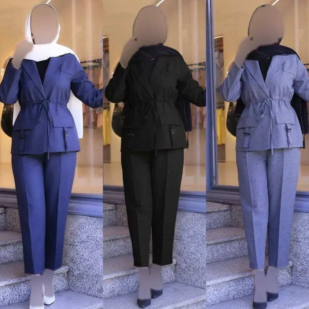 ست مانتو و شلوار زنانه مدل اشتیاق جنس پرشین مکانیک فری سایز