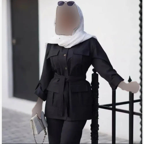 ست مانتو و شلوار زنانه مدل کژال جنس پرشین مکانیک سایز 38 تا 46