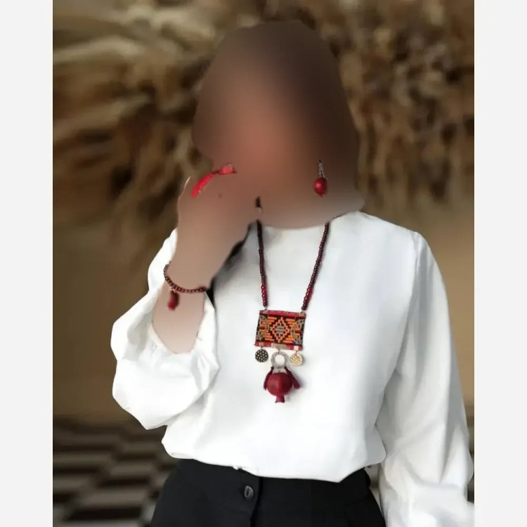 ست دو تیکه زنانه مدل مهتاب جنس خرج کار سوزن دوزی و پرشین مکانیک رنگ سبز سایز فری 36 تا 46