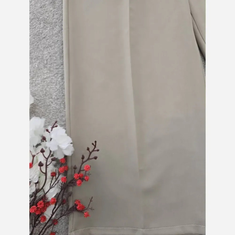 شلوار بگ زنانه پارچه مازراتی کمربنددار سایز بزرگ (38 تا 52)