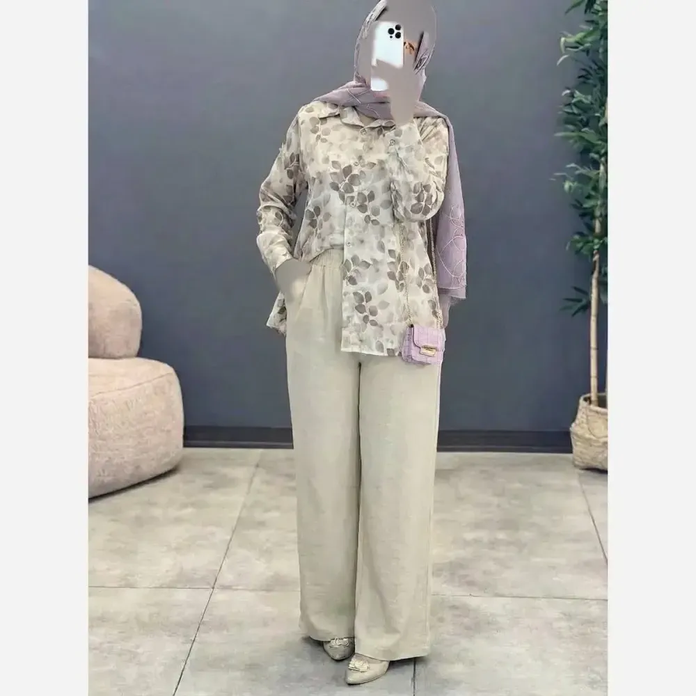 ست مانتو شلوار زنانه مدل ونوس جنس شانتون درجه یک سایز فری 38 تا 46
