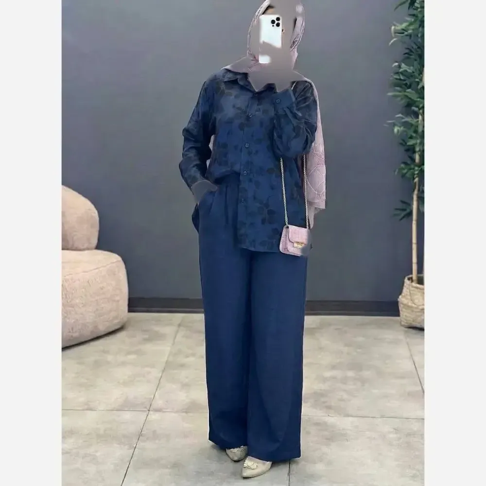 ست مانتو شلوار زنانه مدل ونوس جنس شانتون درجه یک سایز فری 38 تا 46