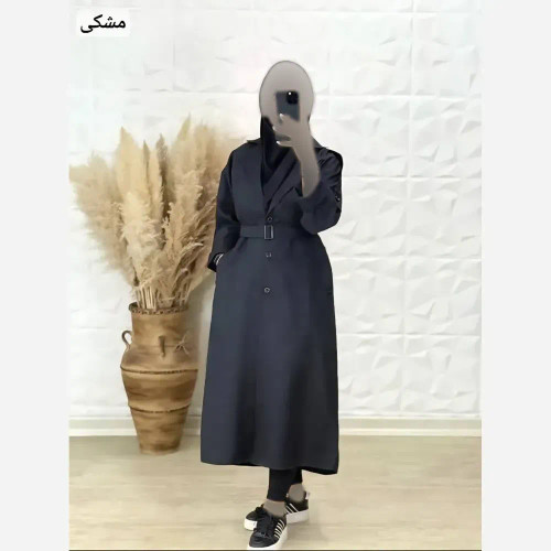 مانتو دانشجویی نانسی جنس پرشین مکانیک اعلا با کمربند و دکمه دار