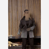 کت زنانه نگین آبشاری جنس مازراتی رنگ مشکی فری سایز 36 تا 46