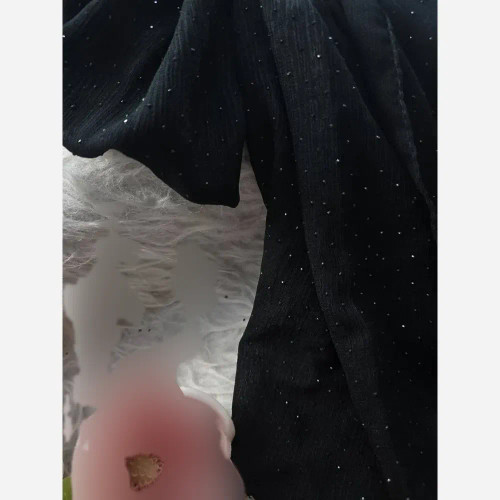 شال مجلسی درختی فول نگین طرح ستاره قطبی ابعاد 60 در 180 سانتیمتر