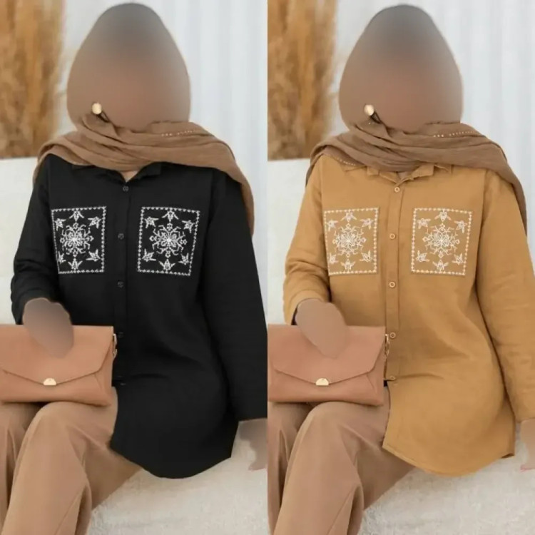تونیک مانتویی زنانه مدل کاکوتی جنس لنین آنزیم شده فری سایز 38 تا 46