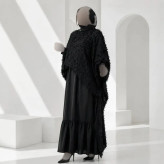 پیراهن زنانه طرح رها جنس صوفیا و یاخما مشکی سایز 38 تا 52