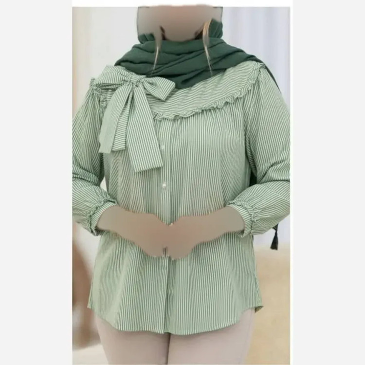 شومیز زنانه مدل اویتا جنس لینن فری سایز تا 48