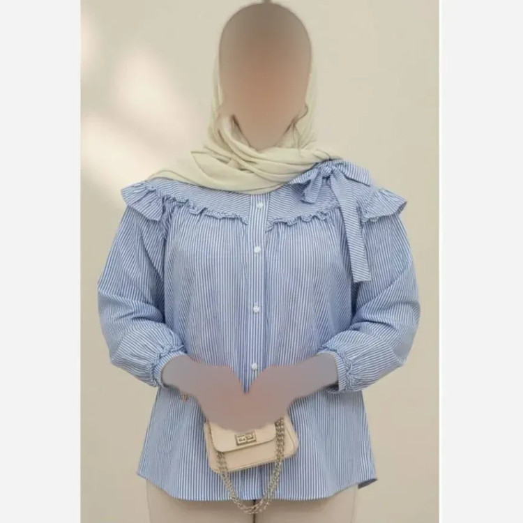 شومیز زنانه مدل اویتا جنس لینن فری سایز تا 48