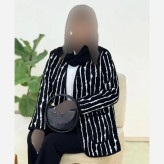 کت زنانه مدل الیزا جنس تافته سوزن دوزی رنگ مشکی فری سایز 36 تا 46