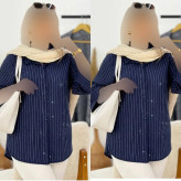 شومیز زنانه مدل فرناز جنس شانتون درجه یک فری سایز 36 تا 46