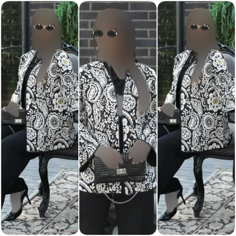 کت زنانه مدل پریسا جنس تافته سوزن دوزی فری سایز 36 تا 46