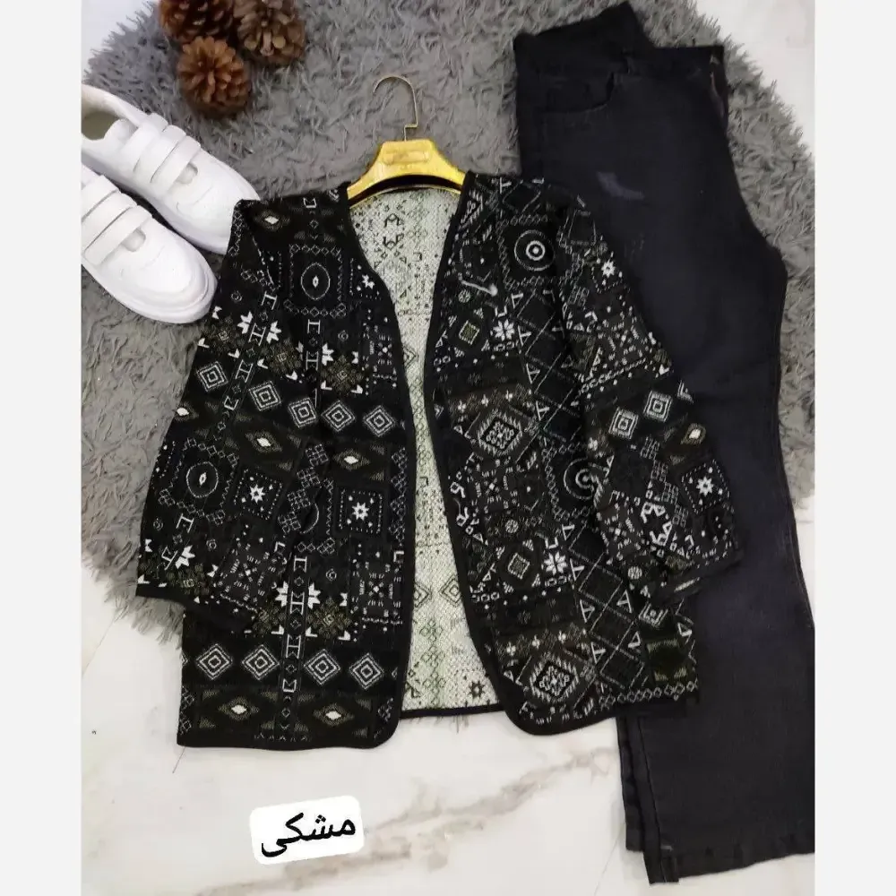 کت زنانه گلیمی تافته سوزن دوزی سنتی فری سایز 36 تا 46