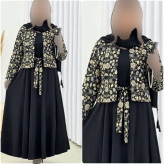 ست سه تیکه زنانه مجلسی شامل سارافن الیزه و کت تافته سوزن دوزی فری سایز 38 تا 46
