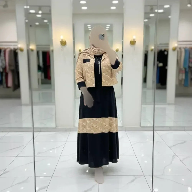 ست کت و سارافون زنانه مدل کژال جنس شانتون فری سایز