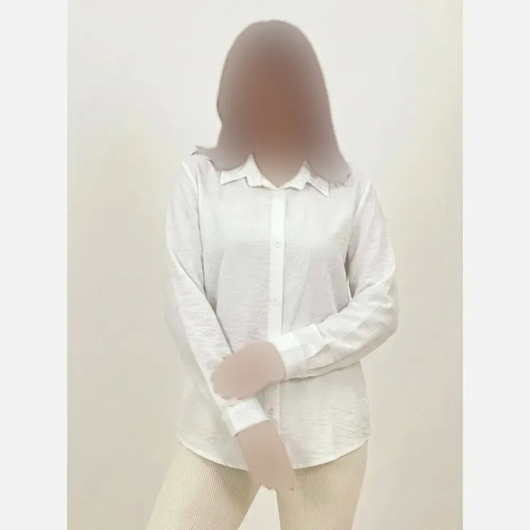 شومیز زنانه مدل ترگل جنس داکرون رنگ سفید فری سایز 38 تا 46
