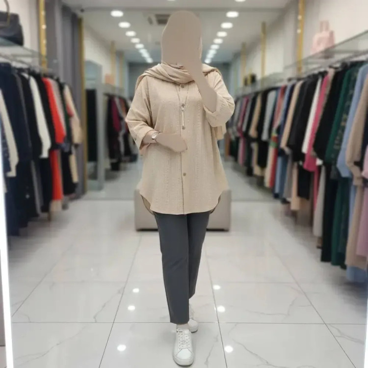 شومیز مانتویی مراکشی کوک دوزی زنانه در 5 رنگ متنوع