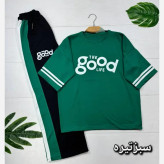 ست تیشرت و شلوار زنانه مدل good جنس پنبه گلکسی فری سایز 38 تا 46