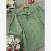 شومیز زنانه مدل نادیا جنس کراش پلیسه ای فری سایز