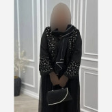 ست سه تیکه زنانه مدل شهرزاد شامل کت و دامن و شال جنس مازراتی مشکی سایز 36 تا 46