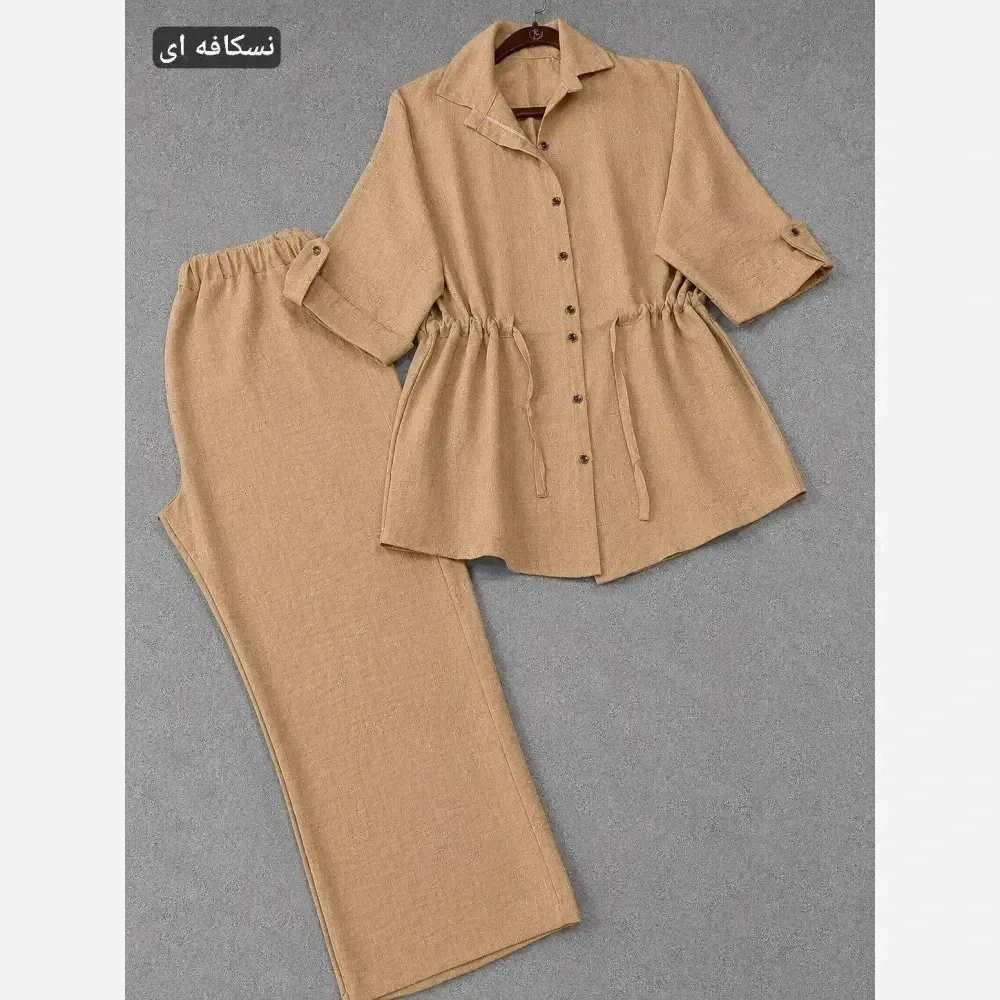 ست مانتو شلوار زنانه مدل ماژول جنس ابروبادی صوفیا فری سایز 36 تا 48