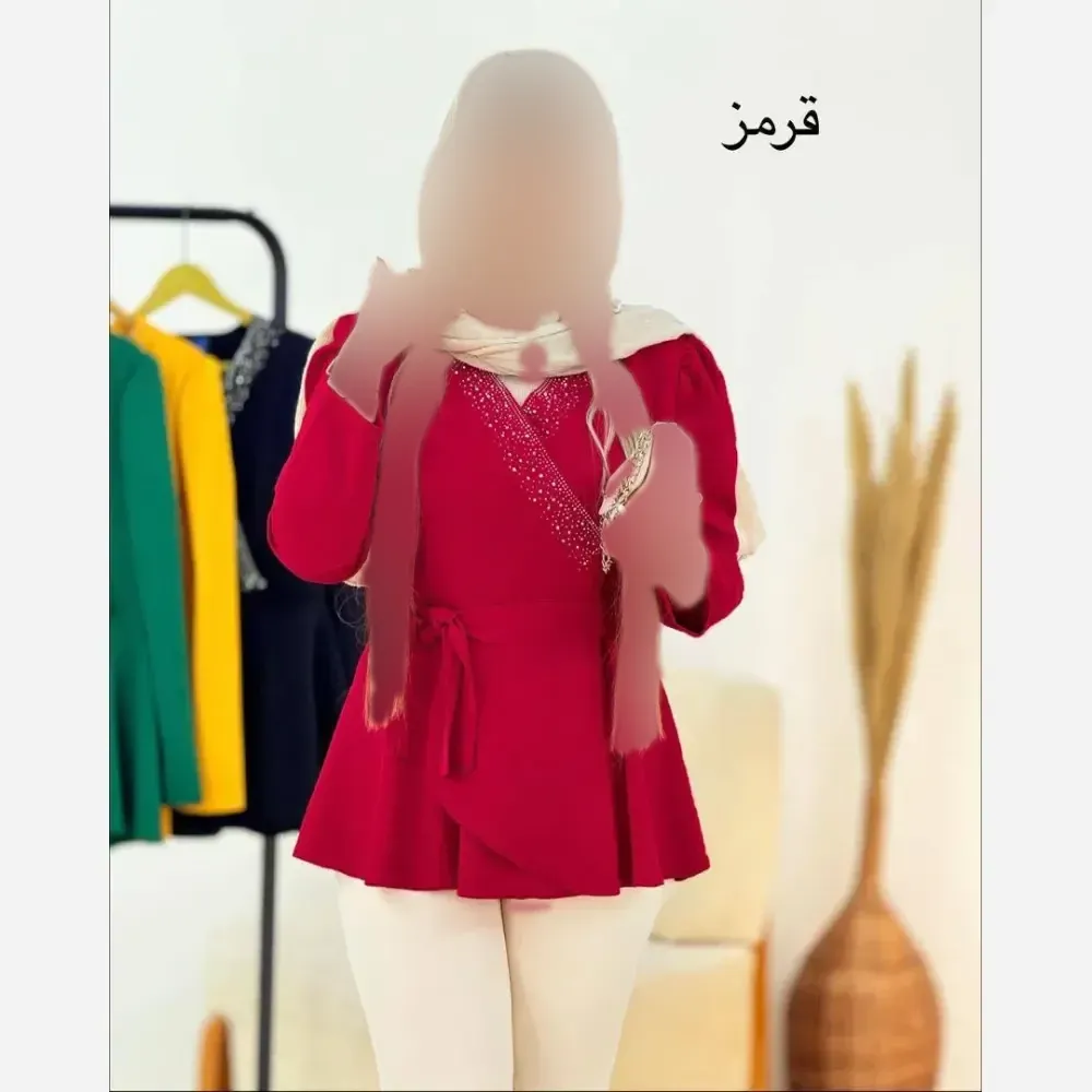 شومیز زنانه مدل انار جنس بوگاتی در 5 رنگ متنوع سایز یک و دو