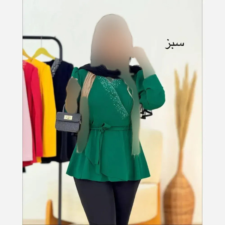 شومیز زنانه مدل انار جنس بوگاتی در 5 رنگ متنوع سایز یک و دو